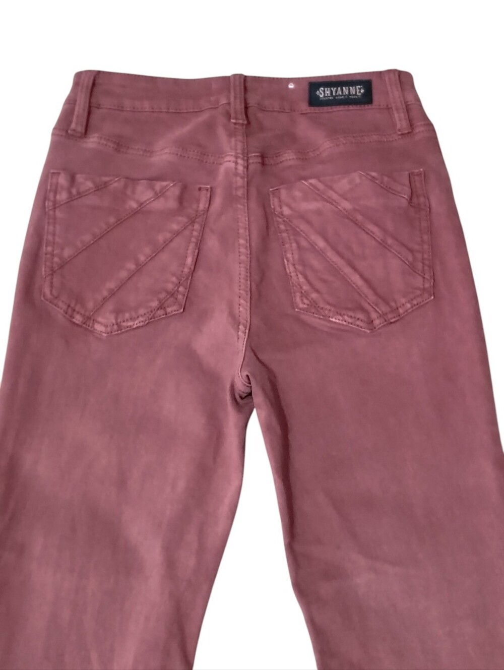 Shyanne Country Wear Rust Terracotta Petal Flare Jeans 27x30 Boho Western Tulip - Picture 6 of 11